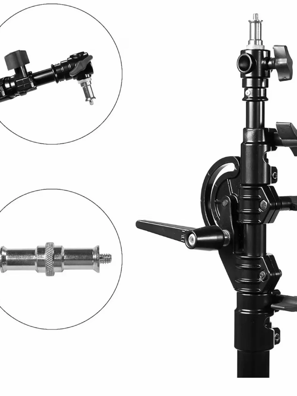 Black Photography Boom Arm Light Stand with Softbox - Unbranded